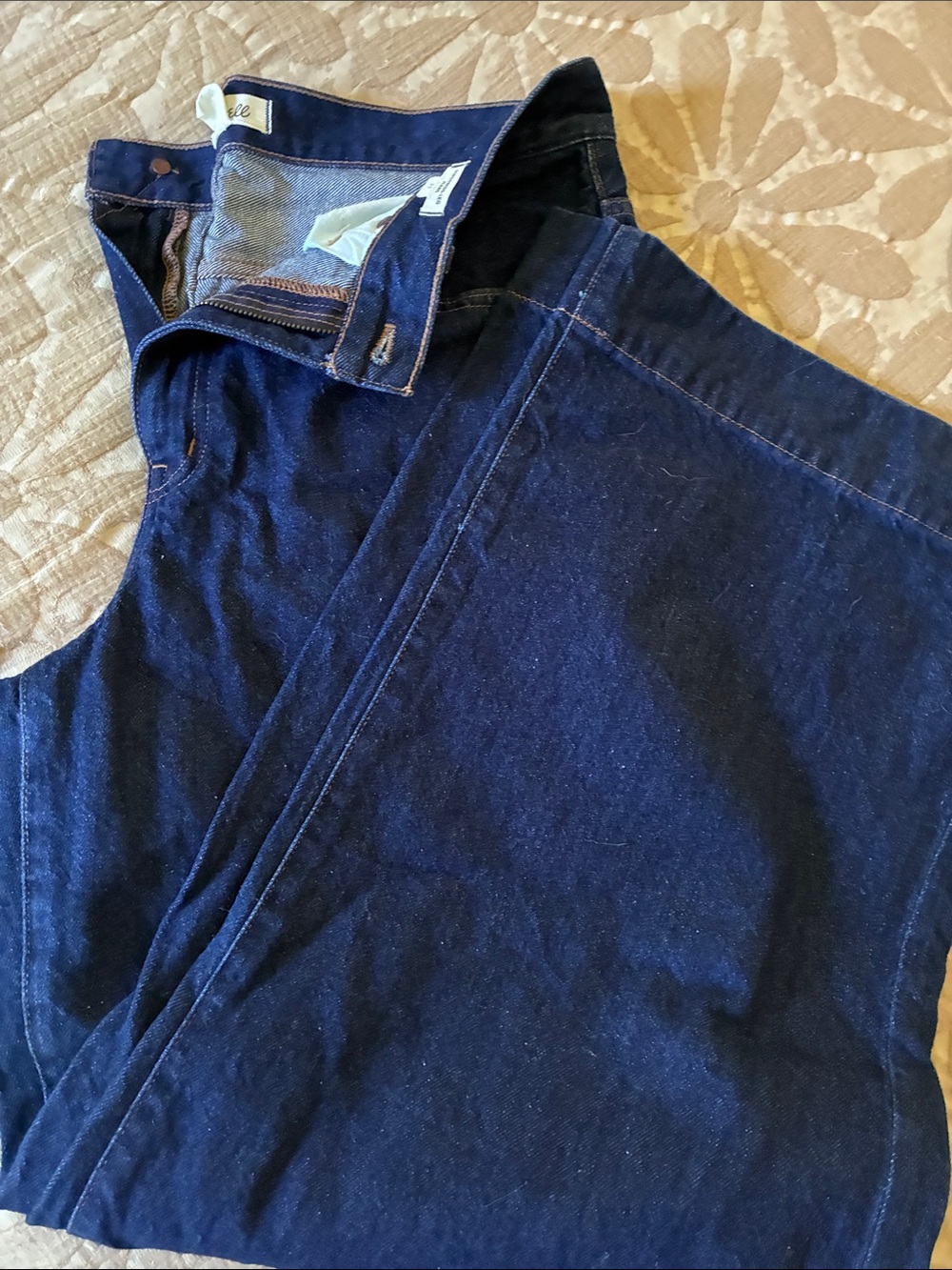 Madewell Dark Indigo Wide-Leg Flare Jeans